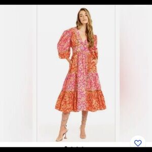 Love the label extra small mixed print Alessandra dress